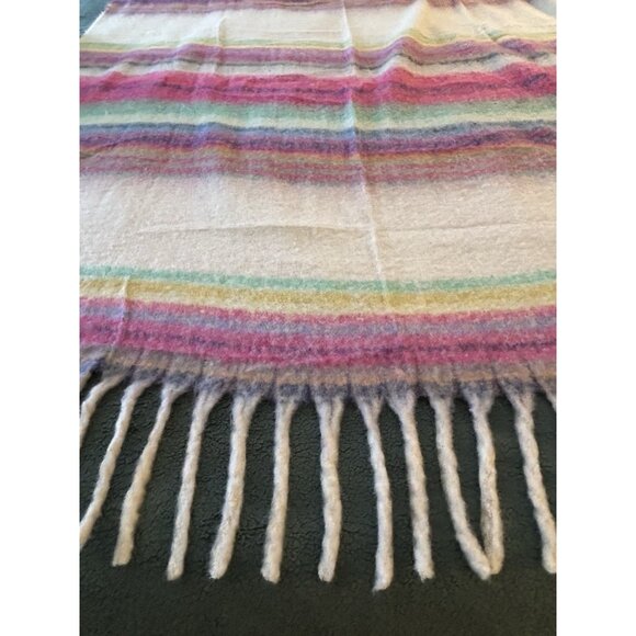 Free People Blanket Fringe Stripe 70” x 50” Ultra Soft Striped Throw $78 NWOT - Picture 6 of 8